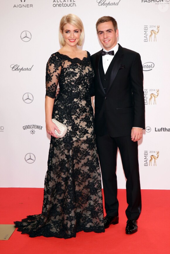 Philipp Lahm et sa femme Claudia - Cérémonie des Bambi Awards à Berlin le 13 novembre 2014