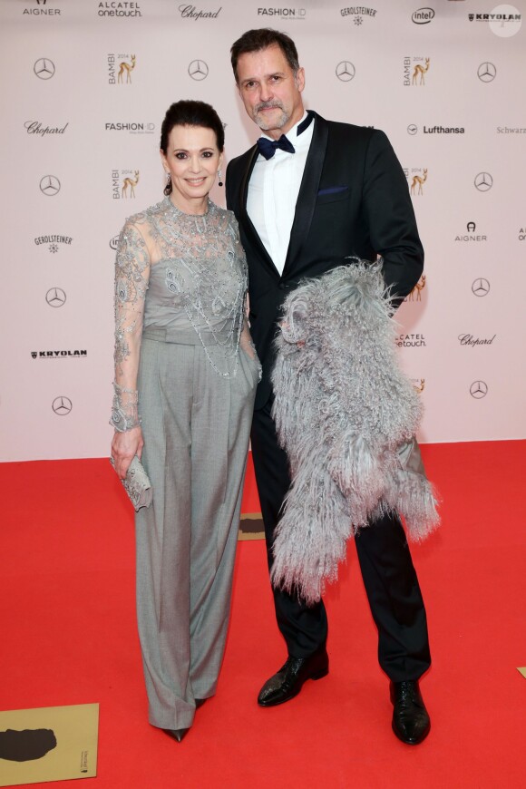 Iris Berben et son compagnon Heiko Kiesow - Cérémonie des Bambi Awards à Berlin le 13 novembre 2014