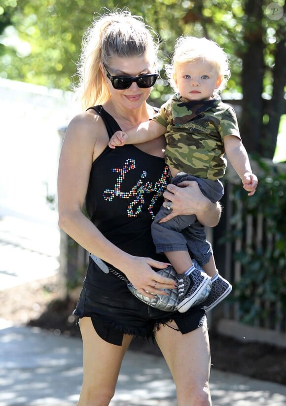 Fergie et Josh Duhamel sont allés chercher leur fils Axl à l'école à Santa Monica, le 6 novembre 2014.