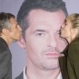  Nagui et sa femme M&eacute;lanie Page s'envoient des baisers - G&eacute;n&eacute;rale du One Man Show d'Arnaud Ducret "Arnaud vous fait plaisir" &agrave; l'Alhambra &agrave; Paris, le 13 novembre 2014 