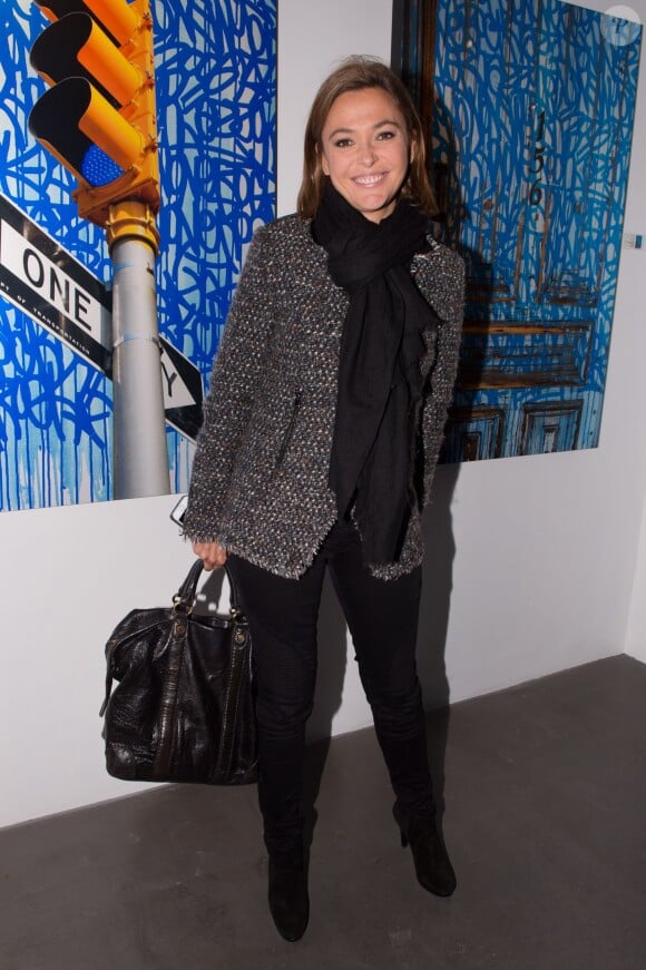 Exclusif - Sandrine Quétier - Vernissage de l'Exposition "Murs-Murs" de Jerôme Revon à la galerie Catherine Houard à Paris le 13 novembre 2014.