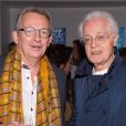 Exclusif - Pierre Laurent (Secrétaire National du Parti Communiste) et Lionel Jospin - Vernissage de l'Exposition "Murs-Murs" de Jerôme Revon à la galerie Catherine Houard à Paris le 13 novembre 2014.