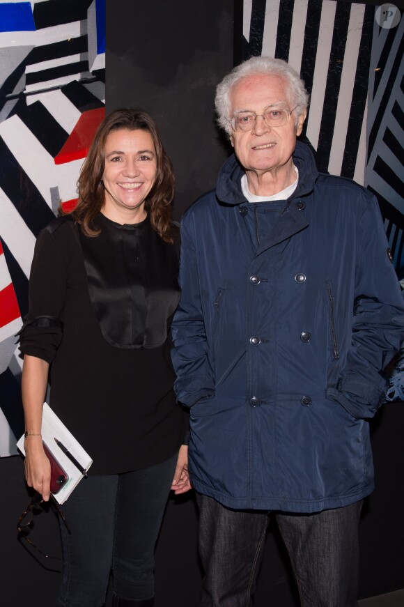 Exclusif - Catherine Houard et Lionel Jospin - Vernissage de l'Exposition "Murs-Murs" de Jerôme Revon à la galerie Catherine Houard à Paris le 13 novembre 2014.