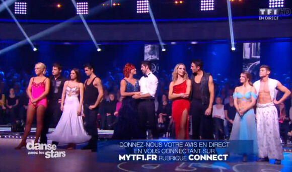 Les cinq duos de candidats, dans Danse avec les stars 5, le samedi 15 novembre 2014.