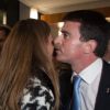 Manuel Valls et son épouse Anne Gravoin à l'inauguration de l'Auditorium de Radio France le 14 novembre 2014 à Paris. 