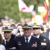 Le roi Juan Carlos Ier d'Espagne lors de l'inauguration d'un monument en mémoire du lieutenant général Blas de Lezo y Olavarrieta, l'un des plus grands militaires de la Marine qu'a comptés le pays, à Madrid, le 15 novembre 2014.