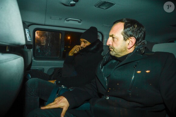 Thomas Vergara et son avocat Me Thierry Fradet quittent le tribu­nal de grande instance de Nanterre. Le 18 novembre 2014. Le jeune homme a été entendu pendant 7 heures par le juge d'instruction, madame Bernard.