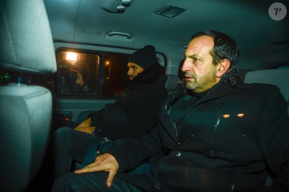 Thomas Vergara et son avocat Me Thierry Fradet quittent le tribu­nal de grande instance de Nanterre. Le 18 novembre 2014. Le jeune homme a été entendu pendant 7 heures par le juge d'instruction, madame Bernard.