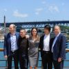 Geoff Evans, Jack O'Connell, Angelina Jolie, Miyavi Ishihara et Matthew Baer - Photocall du film "Unbroken" à Sydney en Australie le 18 novembre 2014.