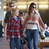 Cindy Crawford lors d'une sortie shopping en famille à Malibu