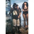 Nicki Minaj et Lil Wayne dans les coulisses du tournage du clip d'Only. Novembre 2014.