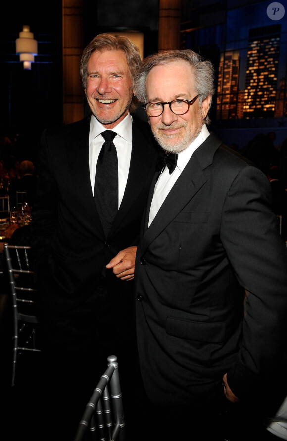 Harrison Ford et Steven Spielberg lors de la soirée AFI Life Achievement Award rendant hommage à Mike Nichols le 10 juin 2010 à Los Angeles