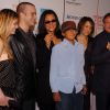 La famille de Robin Williams : son fils aîné Zachary et sa copine, sa fille Zelda, son fils Cody et Marsha, sa deuxième épouse, à Tribeca le 7 mai 2004