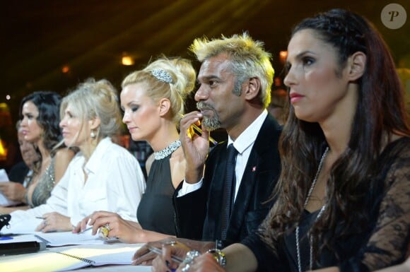 Elisa Tovati, Satya Oblette (Satya Oblet), Elodie Gossuin, Marie Ménager et Leila Ben Khalifa - Cérémonie Top Model Belgium 2014 au Lido à Paris, le 23 novembre 2014