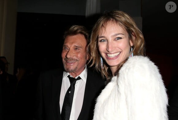 Johnny Hallyday et Pauline Lefèvre - Avant-première de 'Salaud on t'aime' à l'UGC Normandie sur les Champs-Elysées à Paris le 31 mars 2014.31/03/2014 - paris