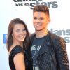 Rayane Bensetti et Denitsa Ikonomova - Photocall de présentation de la nouvelle saison de "Danse avec les Stars 5" au pied de la tour TF1 à Paris, le 10 septembre 2014.
