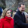Le roi Felipe VI et la reine Letizia d'Espagne ont été reçus par le président allemand Joachim Gauck et sa compagne Daniela Schadt au château de Bellevue lors de leur visite officielle à Berlin le 1er décembre 2014.