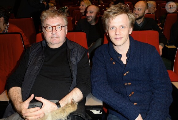 Exclusif - Dominique Besnehard et Alex Lutz - Avant-première du téléfilm "La Douce Empoisonneuse" à la Sacem à Neuilly sur Seine, le 1er décembre 2014.
