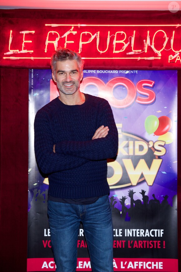 Exclusif - François Vincentelli assiste au premier spectacle interactif pour enfants "Moos dans the Crazy Kids Show", produit par Jean-Philippe Bouchard, au théâtre Le République à Paris, le 30 novembre 2014.