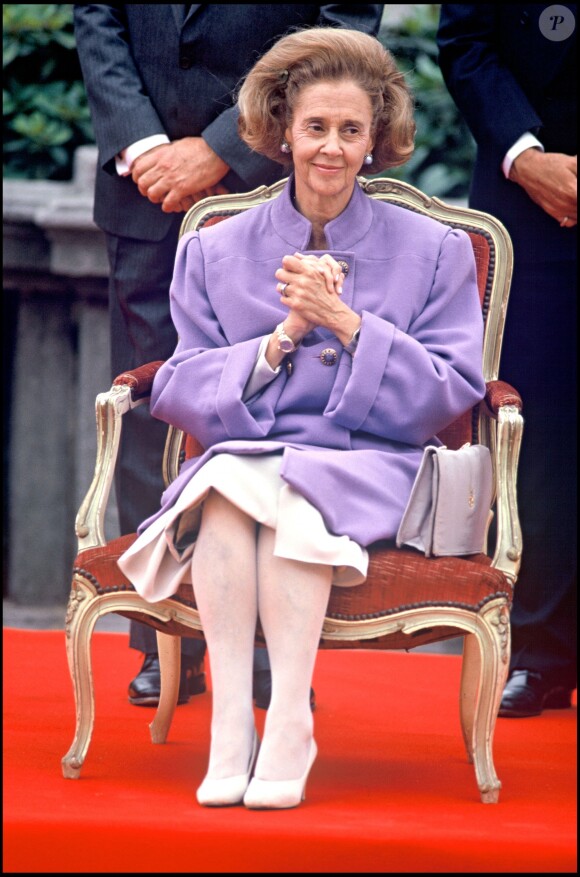 Fabiola de Belgique le jour du serment d'Albert, roi de Belgique en 1993