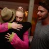 Jeremy Scott, l'artiste Mr. Brainwash, Miley Cyrus et Patrick Schwarzenegger assistent à la soirée Jeremy Scott et Moschino à l'hôtel Thompson. Miami, le 4 décembre 2014.
