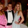 Paris Hilton, Jeremy Scott et Nicky Hilton assistent à la soirée Jeremy Scott et Moschino à l'hôtel Thompson. Miami, le 4 décembre 2014.