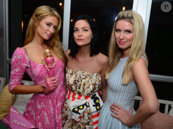 Paris Hilton, Leigh Lezark et Nicky Hilton assistent à la soirée Jeremy Scott et Moschino à l'hôtel Thompson. Miami, le 4 décembre 2014.