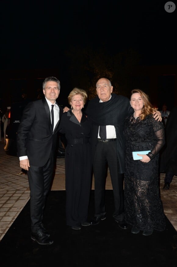 Elisabeth Bauchet-Bouhlal (PDG du palace Es Saadi), en famille lors du dîner Dior lors du 14ème festival international de Marrakech. Le 7 décembre 2014.