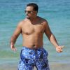 Exclusif : Alfonso Ribeiro passe ses vacances sur la plage de Maui avec sa femme enceinte Angela Unkrich et leur fils Alfonso Ribeiro Jr à Hawaï le 9 décembre 2014.