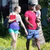 Alfonso Ribeiro, sa femme Angela Unkrich et leur fils Alfonso Lincoln Ribeiro, Jr. passent des vacances en famille à Hawaii, le 6 décembre 2014