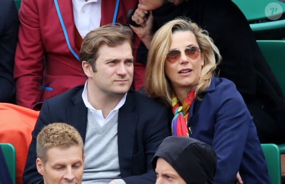 Laurence Ferrari et son mari Renaud Capucon - People assistent au 8e sacre de Rafaël Nadal lors des Internationaux de France à Roland Garros à Paris le 9 juin 2013.
