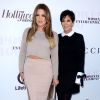 Khloe Kardashian et Kris Jenner lors de l'événement "The Hollywood Reporter's Power 100 Women in Entertainment" à Los Angeles aux Milk Studios, le 10 décembre 2014