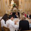 Anniversaire surprise ( 20 ans) de Miss France 2015, Camille Cerf et de sa soeur jumelle Mathilde au Shangri-La Hotel Paris. Le 9 Décembre 2014.