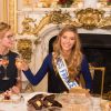 Mathilde Cerf et Camille Cerf ( Miss France 2015) - Anniversaire surprise ( 20 ans) de Miss France 2015, Camille Cerf et de sa soeur jumelle Mathilde au Shangri-La Hotel Paris. Le 9 Décembre 2014.
