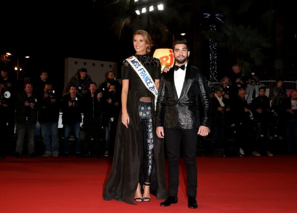 Camille Cerf, Miss France 2015 et Kendji Girac - 16ème édition des NRJ Music Awards à Cannes. Le 13 décembre 2014