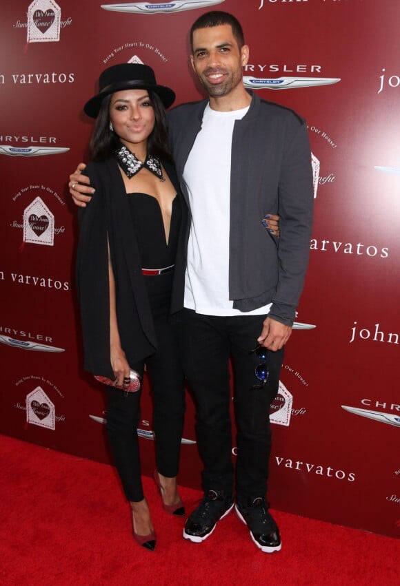 Kat Graham et son fiancé Cottrell Guidry - Soirée de charité annuelle John Varvatos à West Hollywood, le 13 avril 2014.