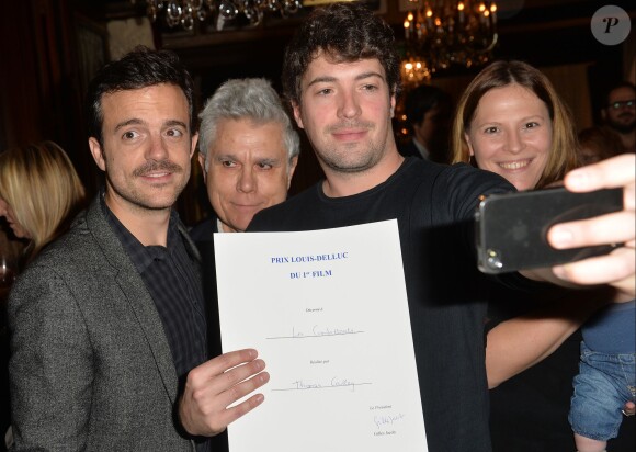 Thomas Cailley (Prix Louis Delluc du premier film "Les combattants") lors de la remise du 72e Prix Louis Delluc au restaurant Le Fouquet's à Paris, le 15 décembre 2014.