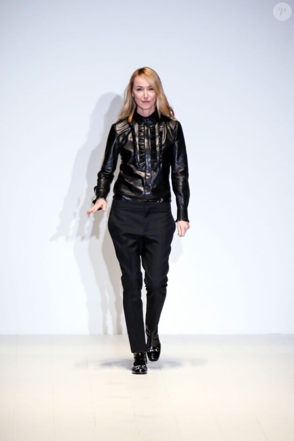 Frida Giannini à l'issue du défilé Gucci automne-hiver 2014-2015 lors de la fashion week de Milan, le 19 février 2014.