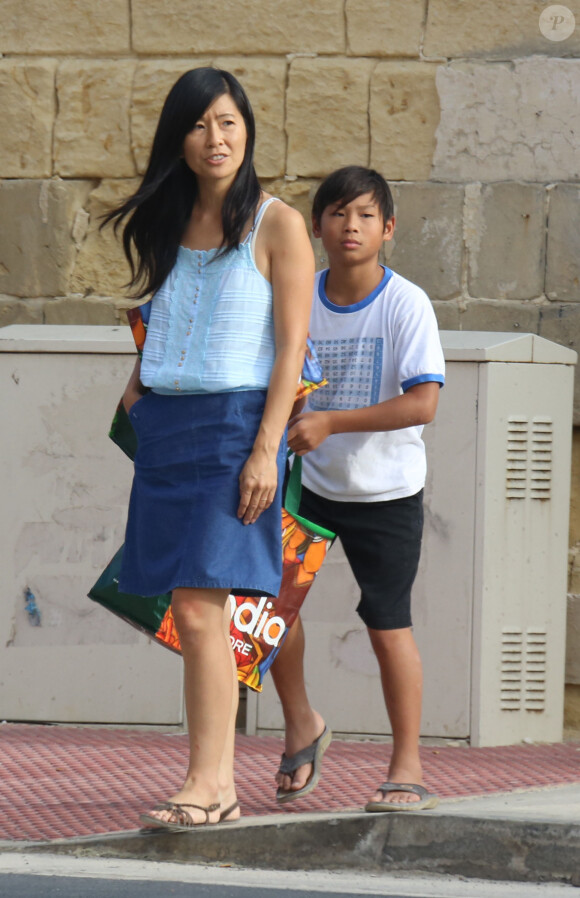 Exclusif - Pax Thien Jolie-Pitt dans les rues de Gozo à Malte, le 11 septembre 2014.