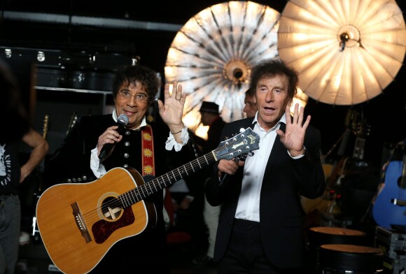 Exclusif - Laurent Voulzy et Alain Souchon - Backstage de l'enregistrement de l'émission spéciale "Johnny, la soirée événement", qui sera diffusée sur TF1 en prime time le 20 décembre 2014.