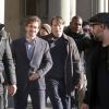 Mads Mikkelsen et Hugh Dancy sur le tournage de la saison 3 de Hannibal à Florence, le 18 décembre 2014.