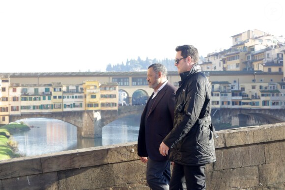 Laurence Fishburne sur le tournage de la saison 3 de Hannibal à Florence, le 18 décembre 2014.