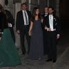 La princesse Madeleine de Suède, enceinte, et son mari Chris O'Neill ont assisté à la soirée de l'Académie de Suède à la Bourse de Stockholm. Le 20 décembre 2014.