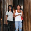 Mel B  et sa fille Phoenix Chi Gulzar quittent leur hôtel pour se rendre à l'enregistrement de l'émission de radio "Howard Stern Show" à New York, le 29 juillet 2014.