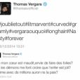 Thomas a tweeté deux messages avant de le supprimer. Il semblerait que ces derniers étaient adressés à Nabilla. Le 25 décembre 2014.