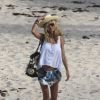 Exclusif - Heidi Klum et son compagnon à la plage à Saint-Barthélémy le 31 décembre 2014.
