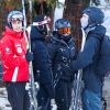 Exclusif - Madonna et ses fils Rocco et David font du ski avec des amis à Gstaad, le 4 janvier 2015.