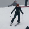 Madonna en train de faire du ski sur les pistes de Gstaad le 3 janvier 2015 