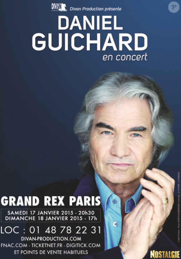 Le samedi 17 et le dimanche 18 janvier 2015, Daniel Guichard sera en concert au Grand Rex à Paris.