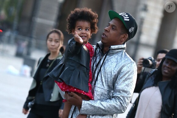 Jay Z et Blue Ivy à Paris, le 7 octobre 2014.